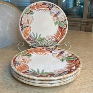 Home Trends Hibiscus Dinner Plate (4)